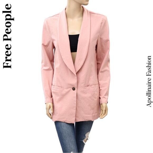 FREE PEOPLE WINNING COMBO BLAZER AND DRESS IN PINK SP NEW - Picture 6 of 10